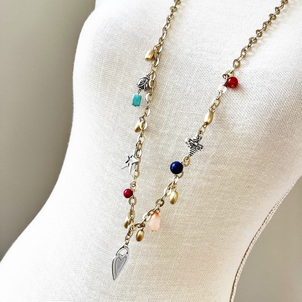 Chico’s Mixed Metal Charm Necklace